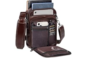 Ariscobull - Leather Small Messenger for Men - Women Shoulder Chest Travel Bag - Crossbody Bag