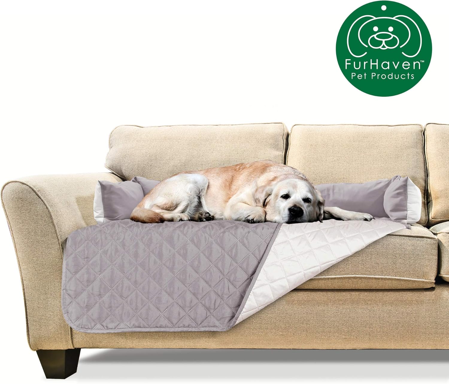Amazon Com Furhaven Pet Furniture Cover Sofa Buddy Two Tone