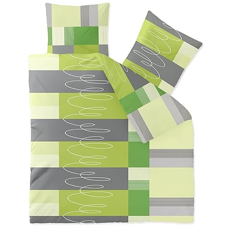 CelinaTex Winter Bettwäsche 200x220 Microfaser Fleece Bettbezug mit 80x80 Kissenbezug Style Bettgarnitur Ellen kariert Muster