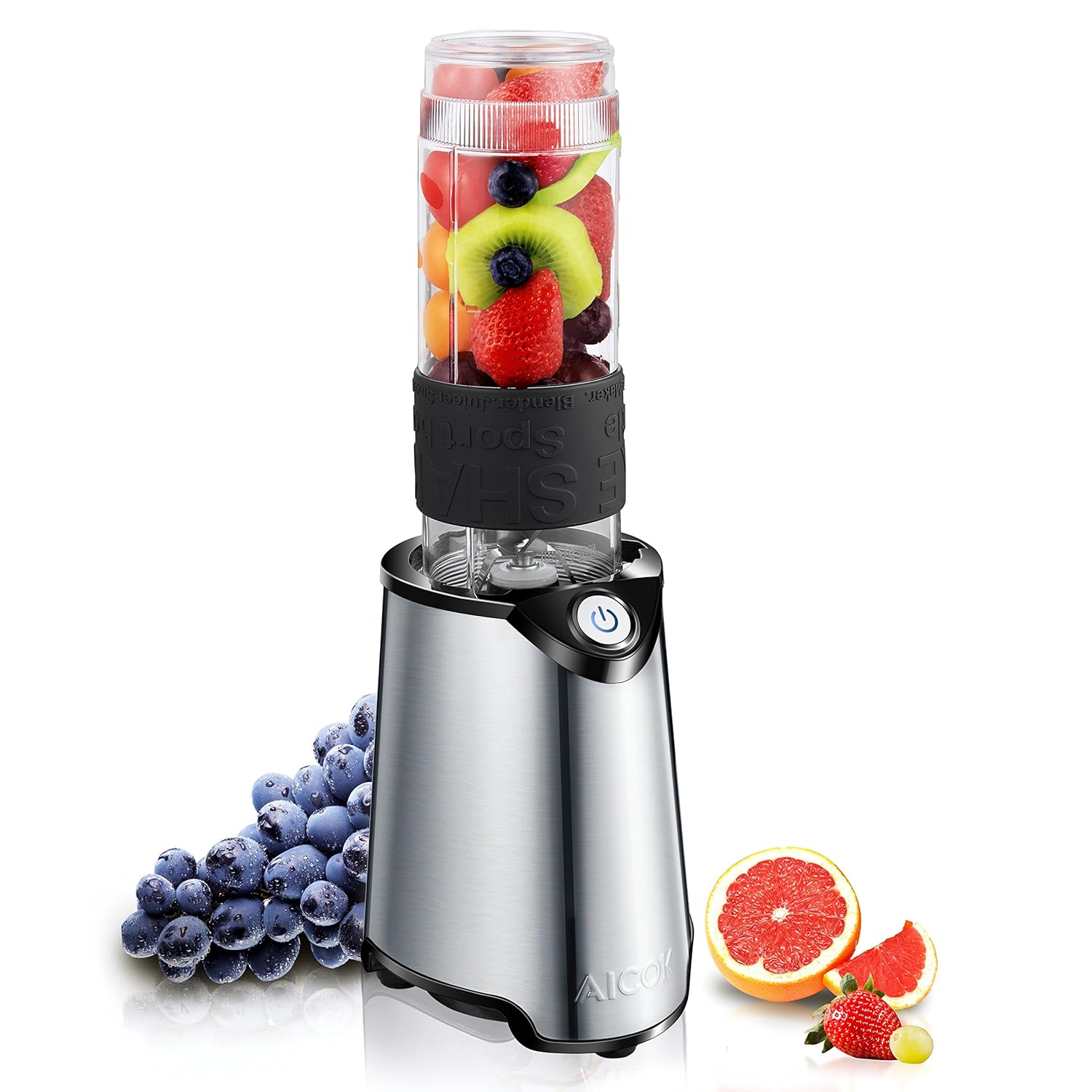 Aicok Mini Batidora Individual Portátil Batidora de vaso ml Base de Acero