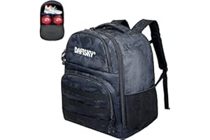 DAFISKY Bowling Ball Bag 2 Ball Bowling Backpack for Single or 2 Balls with Shoes Compartment Fits Up to US Size 15