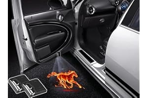 NewL 2 Pcs Led Car Door Welcome Light Fire Horse Logo Symbol Projector Lights Ghost Shadow Light
