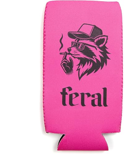 Middle Finger Funny Slim Can Coolie – Insulated Neoprene Koozie – Compatible With Ultra – Coolie Junction