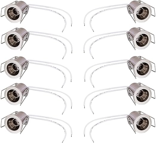 Juego de 10 mini focos empotrables G4 12 V – Foco empotrable de