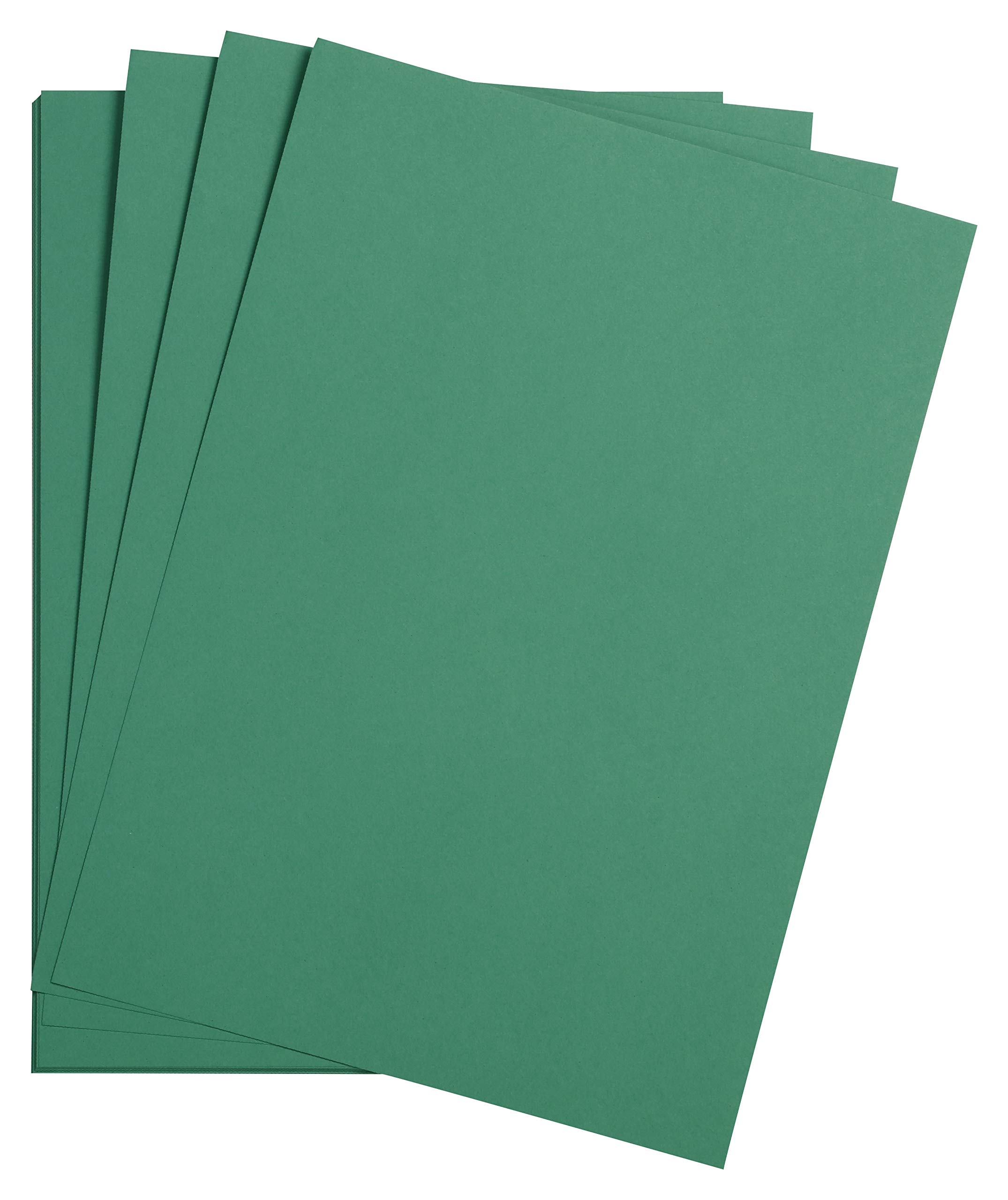 Clairefontaine - Ref 975251C - Maya Smooth Coloured Drawing Card (Pack of 25 Sheets) - 185gsm - A4 (29.7 x 21cm) - Dark Green Colour - Deep Dyed, Acid Free, pH Neutral