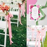 YAAVAAW 22m Baby Pink Satin Ribbon 75mm Thick Gift Wedding Car Decor view 5