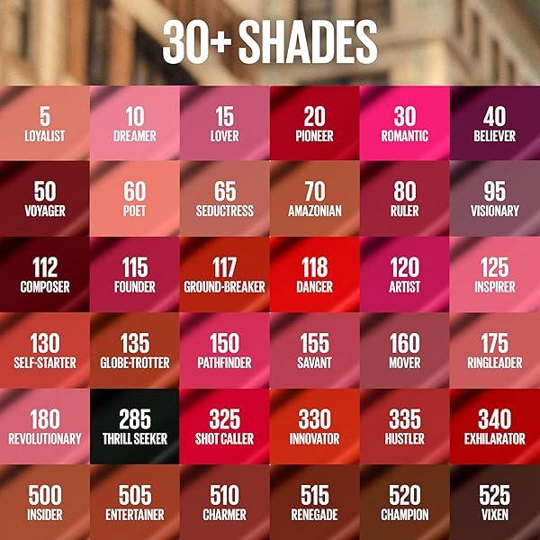 MAYBELLINE SUPER STAY MATTE INK LIQUID LIPSTICK MAKEUP, LONG LASTING HIGH IMPACT COLOR, UP TO 16H WEAR, PIONEER, BLUE RED, 1 COUNT, PACKAGING MAY VARY