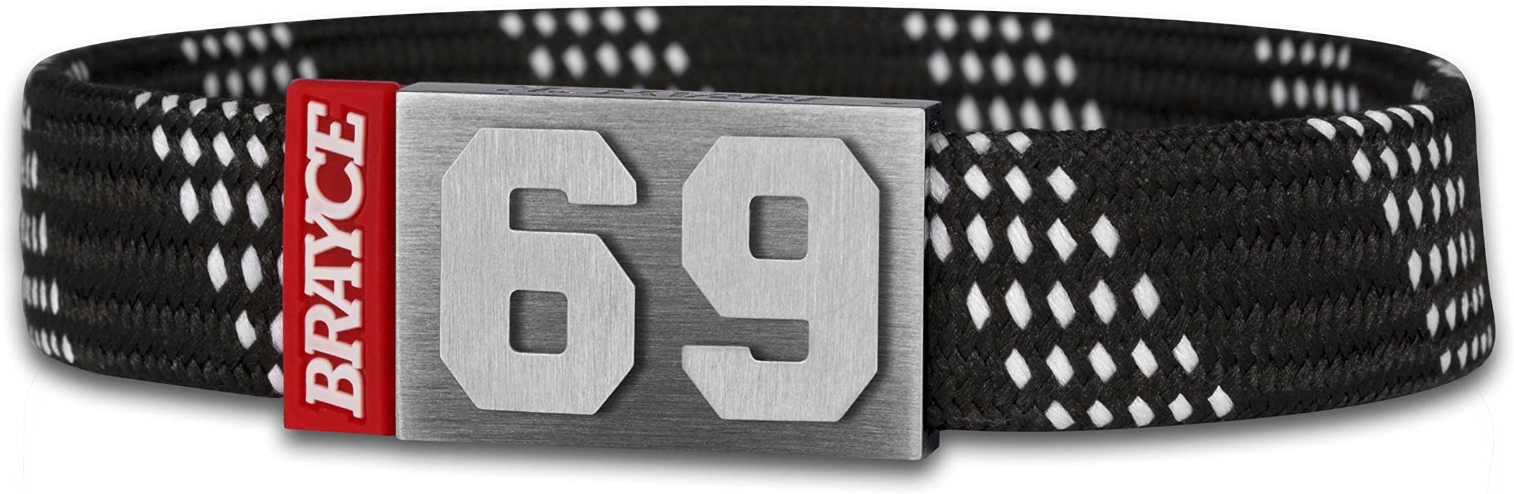Hockey Bracelet shoe lace black style with your jersey number 00-99 I durable like an ice hockey stick & a NHL® jersey
