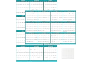 KURAOYAN 2026 Wall Calendar 24" x 36" Dry Erase Calendar for Wall from January 2026 to December 2026 12 Month Annual Large Yearly Wall Planner for Office School(Green)