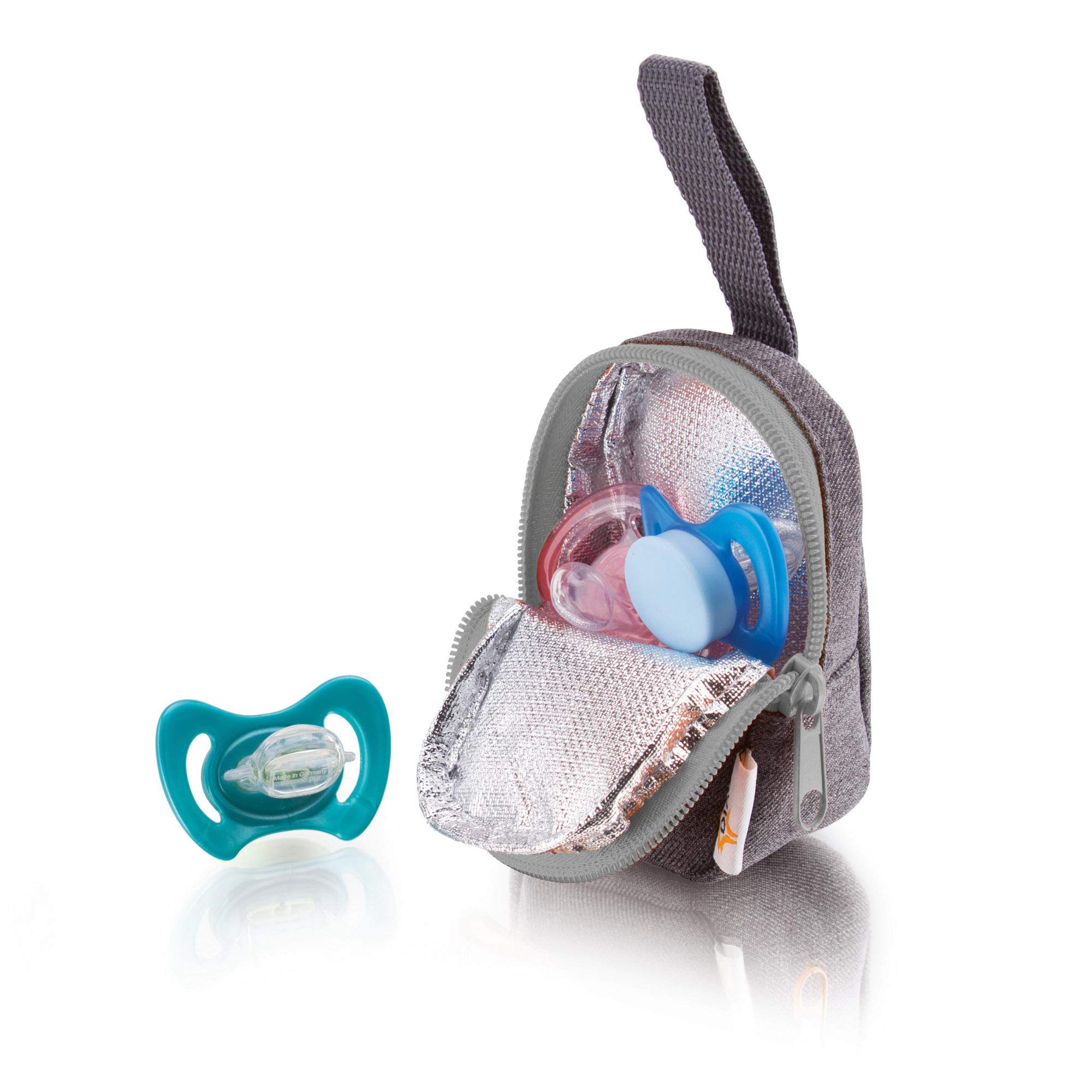 Diago Deluxe Soother/Pacifier Pouch (Grey),