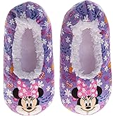Josmo Slipper Socks for Girls - Plush Soft Cozy SlipOn Sock Slippers with Grip - Stitch Minnie Disney Princesses (Sizes: 5-10 Toddlers / 11-13 Little Kid / 1-5 Big Kids)