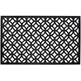 DII Rubber Doormats Collection All Weather, 18x30, Lattice