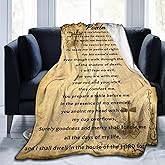 Psalm 23 Blanket Christian Gifts (50x40inch)- Religious Throw Blanket Soft Lightweight Cozy Plush Warm Blankets for Women Men