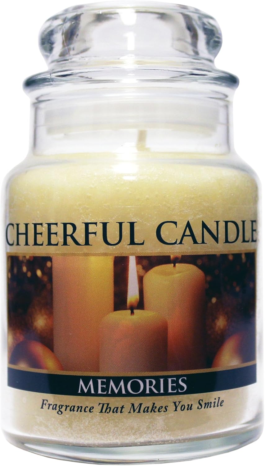 A Cheerful Giver 6oz Memories Cheerful Jar Candle, 6Ounce
