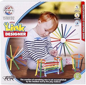 ToyStock Little Link Designer for Kids. Build and Construct AS Many Objects AS You CAN. A Perfect Creativity Game