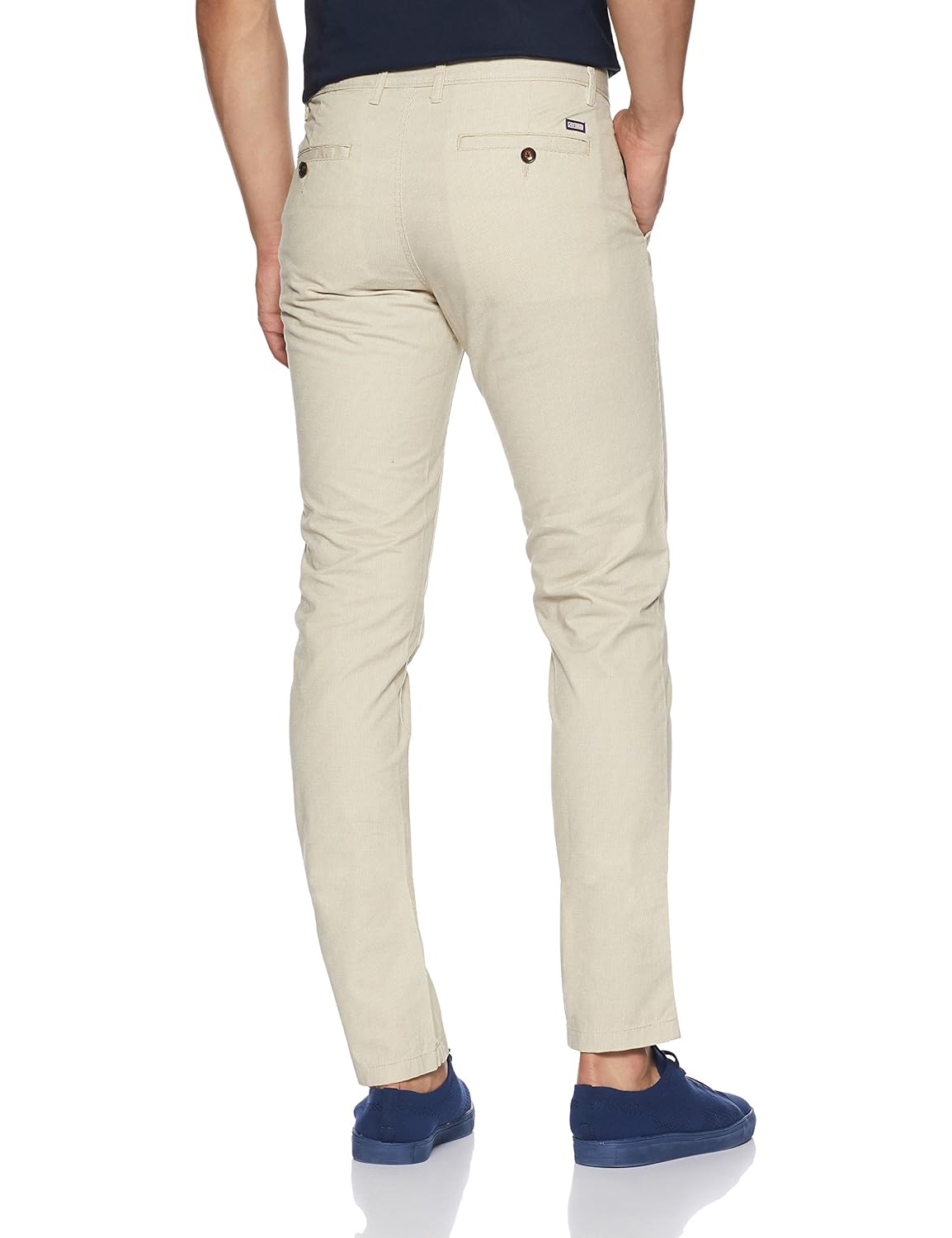 arrow sports men's straight fit cotton casual trousers