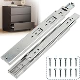 Ourshom 20 Inch Soft Close Drawer Slides 1 Pairs (2pcs) Side Mount Rails- Heavy Duty Full Extension Ball Bearing &ndash; Drawer Slide Glides for Cabinet Kitchen, Dresser Runners - Draw Slides Sliders 100LB