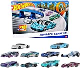 Hot Wheels 10 Pack Toy Cars 1:64 Scale Assorted Styles HYM96