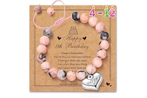 Alissl Birthday Gifts for Little Girls, Adjustable Sparkling Delicate Pink Charm Cute Bracelet for Teen Girls 4-12 Year Old for Daughter Granddaughter Niece Sister Teens Friends