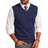 COOFANDY Men's Sweater Vest Wool Blended Casual Sleeveless Knit Pullover | V Neck, Wool Blend, Solid Knit Fabric, Business Casual Office, Classic Fit Design, Fall Winter