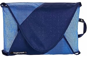 Eagle Creek Pack-It Reveal Garment Folder - Perfect Garment Bags for Travel with Wrinkle-Free Folding Board and Compression Wings to Maximize Luggage Space, Large - Az Blue/Grey