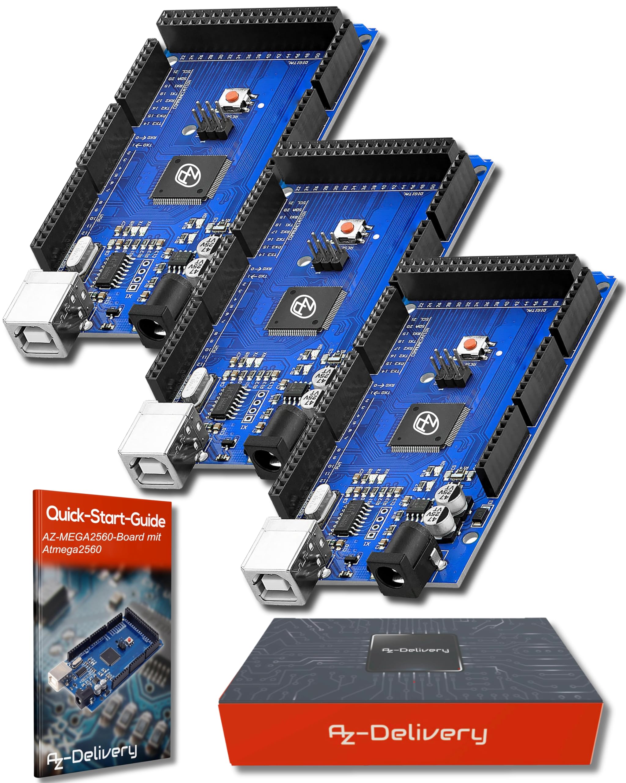 AZDelivery 3 x Compatible with AZ-MEGA2560-Board Compatible with AZ-MEGA2560-Board Controller Board including eBook