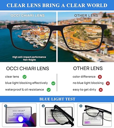 OCCI CHIAIR Blue Light Glasses Men Eyewear Frame Computer