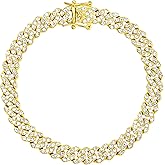 kelistom Cuban Link Anklet Bracelet for Women Men Hip-hop 18K Gold/White Gold Plated Iced Out Rhinestones Filled Chain Ankle Bracelets, 9" 10" 11"