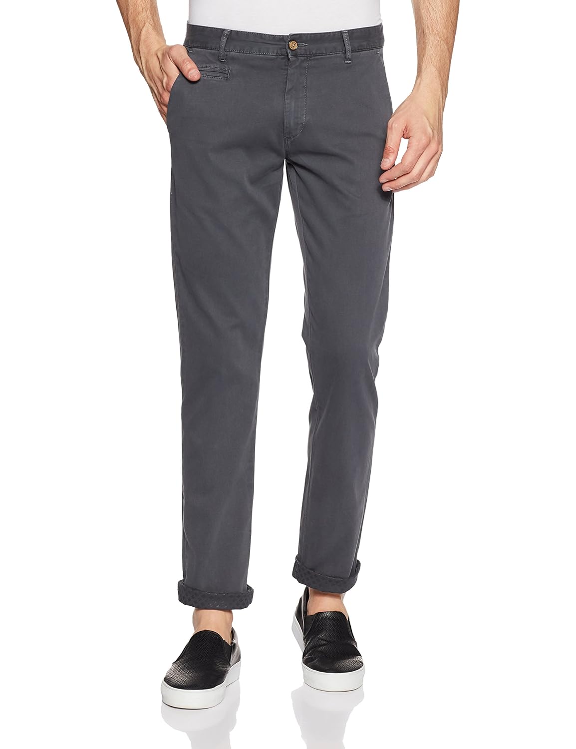 arrow sports men's straight fit casual trousers