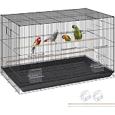 VEVOR 30 Inch Flight Bird Cage, Stackable Bird Cage Parakeet Cage with Slide-Out Tray and Handle, Small Parrots Birdcage for Cockatiels Budgies Conure Macaw Finch Lovebirds Canaries Pigeons