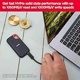 SanDisk Extreme Portable SSD 8TB USB-C NVMe 1050 MB/s IP65 Carabiner Black view 5