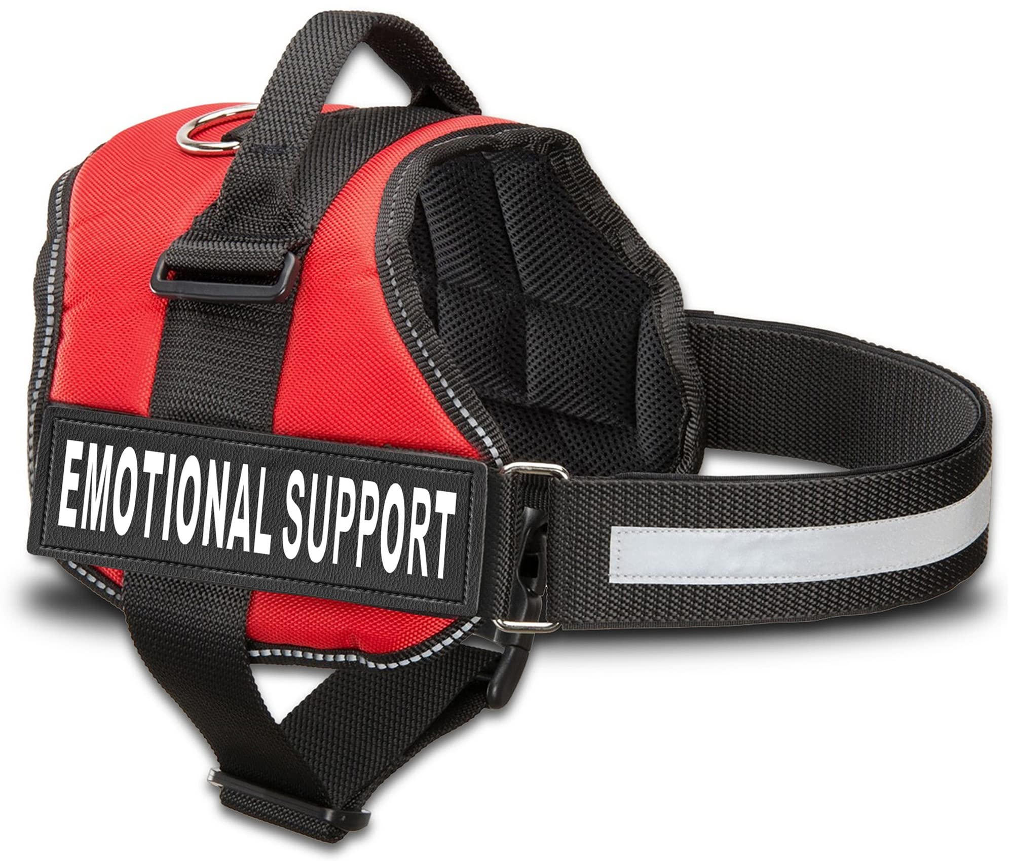 Heavy Duty Emotional Support Dog Vest Harness with Reflective Straps, Interchangeable Patches & Top Handle - ESA Dog Vest in 8 Sizes, Durable Service Harness for Working and Support Dogs