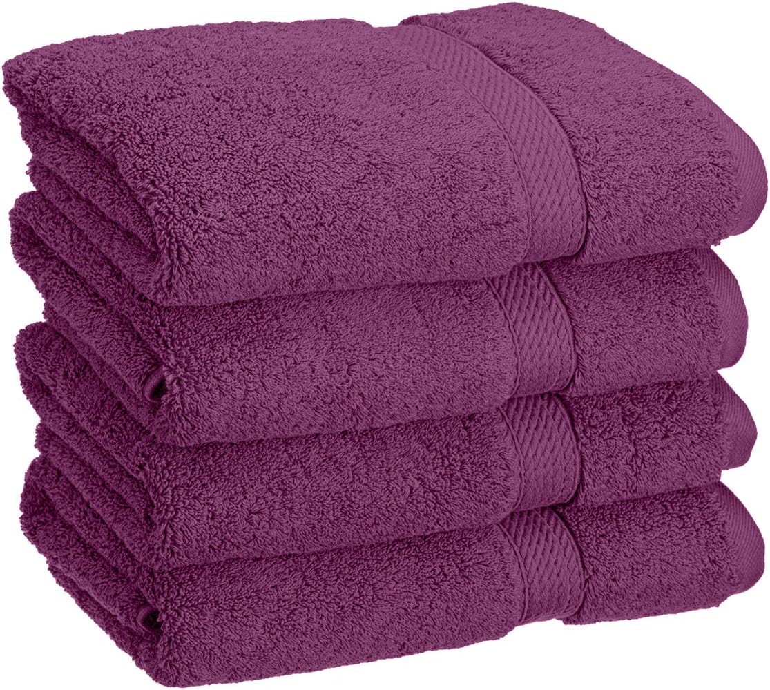Superior 900 Gram 100 Premium LongStaple Combed Cotton 4Piece Hand Towel Set, Plum Amazon.ca