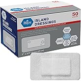 MED PRIDE Sterile Bordered Gauze Island Dressing,2x3.5 in,50-Count | Sterile