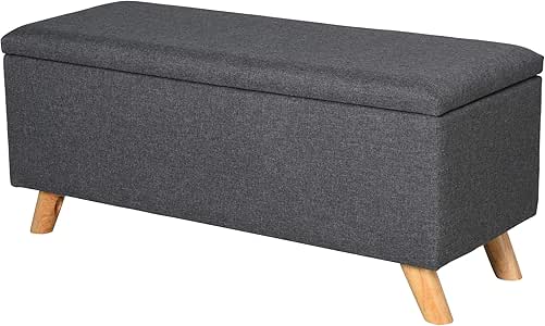 Homcom - Banco acolchado con compartimento de almacenamiento, para