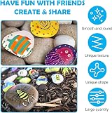 Maridergo 10 Pcs Painting Rocks Smooth Flat River Stones 2-3in 5-8cm view 3