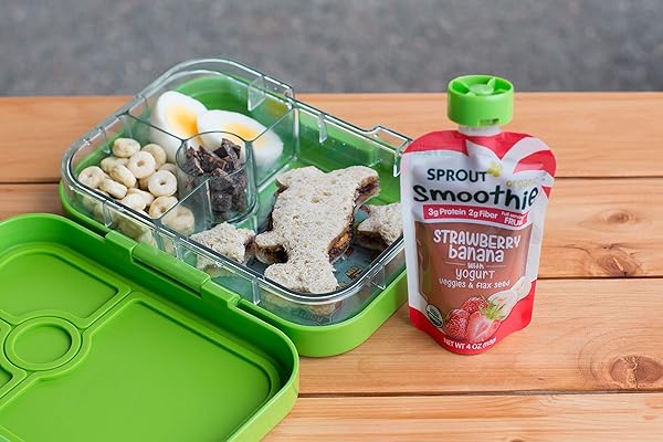SPROUT ORGANIC TODDLER SMOOTHIE, STRAWBERRY BANANA W/ YOGURT, 4 OUNCE POUCH (PACK OF 6)