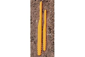 SPOKEN GARDEN Dibby Seed Sowing Garden Tool Dibber Planter Transplanter – Sow Seeds at The Right Depth – Easily Transplant Delicate Seedlings (Little Dibby & Dibby XL) Orange