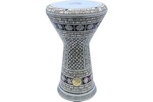 The Gawharet El Fan 18.5'' Darbuka Doumbek Drum Sombaty Size With Mother of Pearl (Aldebaran) (SOM-515)