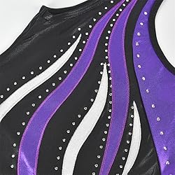 Ukyzddio Shiny Waves Metallic Athletic Dance