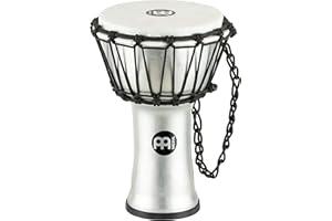 Meinl Percussion Junior Djembe Hand Drum Circle Instrument, Synthetic Shell and Head — NOT Made in China — Compact Size Rope Tuned, 2-Year Warranty (JRD-S)