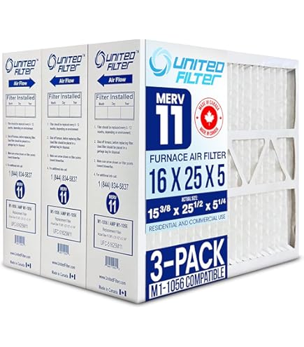 United Filter 10x14x1 MERV 8 Furnace Filter – Case Of 12, Actual Size 9.5 X 13.5 X 0.75 Inch, Traps Dust, Pollen, Pet Dander, And Smoke, Made In Canada