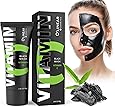 Black Charcoal Mask - Face Peel Off Mask with Organic Bamboo and Vitamin C – Deep Cleansing Pore Blackhead Removal and Purifying Black Mask for Men and Women