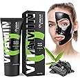 Peel Off Face Mask Charcoal Organic Bamboo with Vitamin C Blackhead Remover Mask, Activated Charcoal Face Mask Skincare Dark 