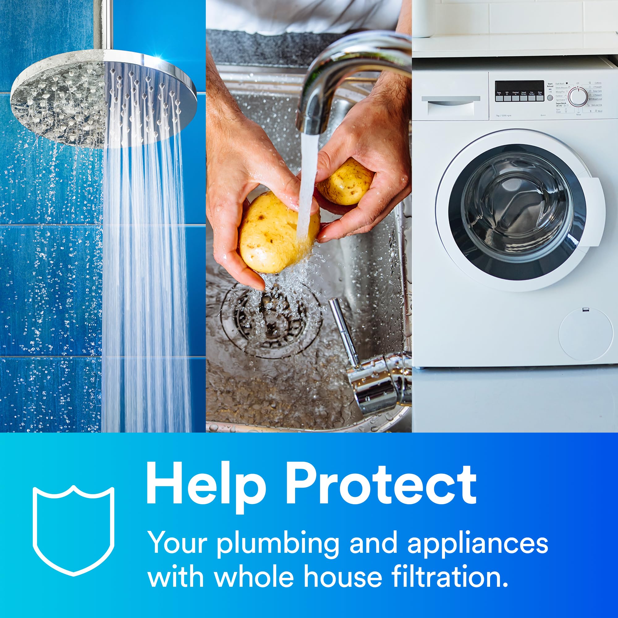 Aqua-Pure 3M Aqua-Pure Whole House Sanitary Quick Change Water Filter System AP902, Reduces Sediment, 5621101