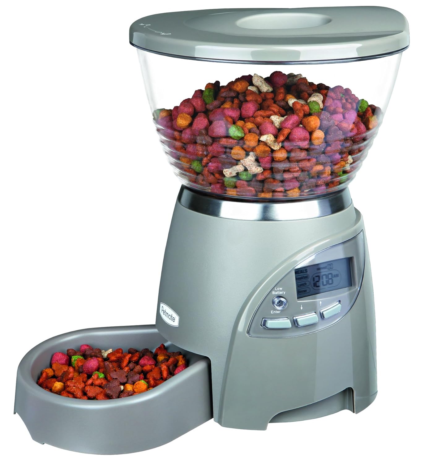 Trixie Plastic Le Bistro Automatic Food Dispenser Grey Amazon Co