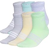 adidas Unisex Kids Quarter Ankle Socks for Boys and Girls Youth (6-pack) Superlite Breathable and Lightweight Discontinued