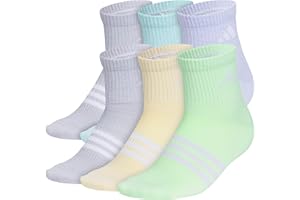adidas Unisex Kids Quarter Ankle Socks for Boys and Girls Youth (6-pack) Superlite Breathable and Lightweight Discontinued