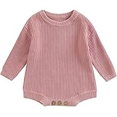 FYBITBO Baby Girl Boy Sweater Knit Oversized Pullover Sweatshirt Romper Onesie Warm Fall Winter Clothes Outfit Newborn