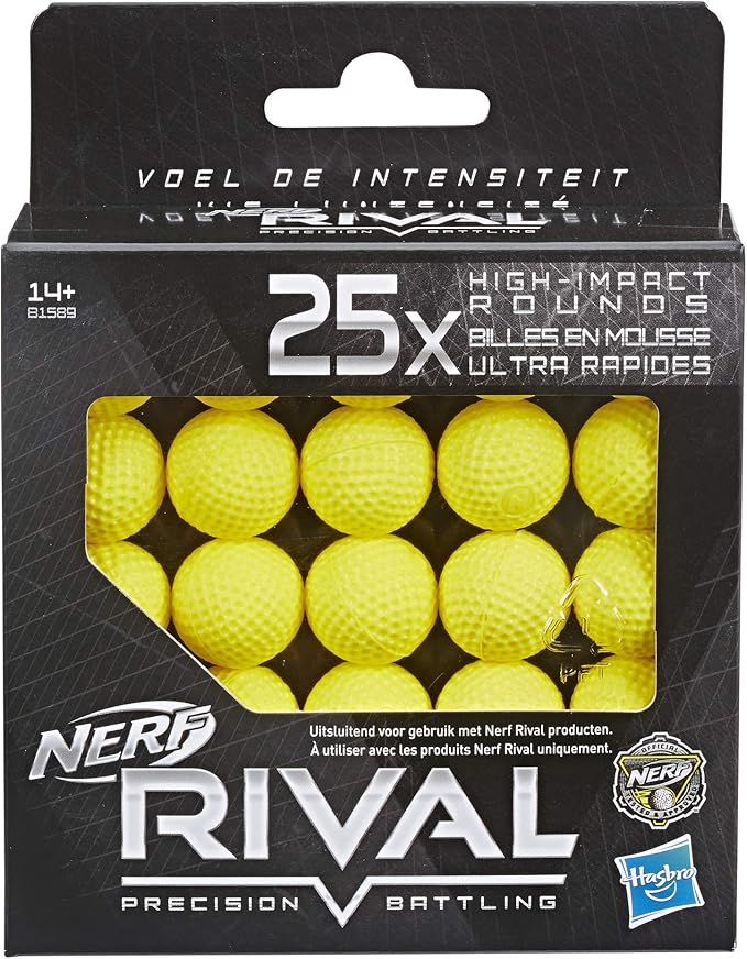 NERF Pack of 25 Official Rival Foam Balls Toys & Games